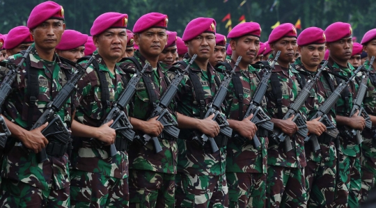 50.000 Prajurit Gabungan TNI-Polri Apel Kesiapan Natal dan Tahun Baru di Monas