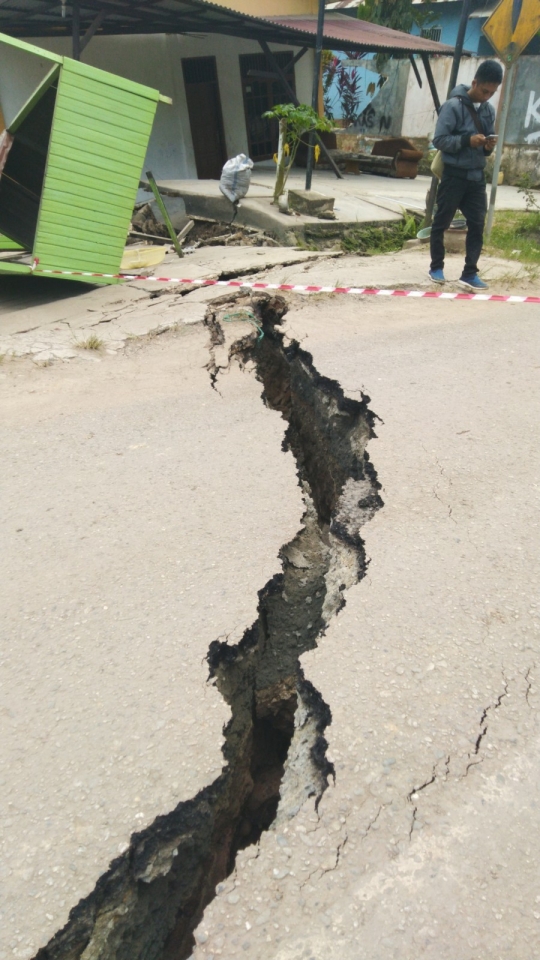 Ngeri, Begini Kerusakan Akibat Tanah Ambles di Kutai Kartanegara