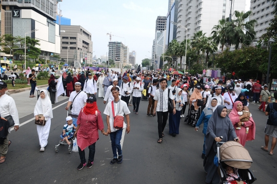 Warga Tetap Berolahraga Meski Ada Aksi Reuni 212