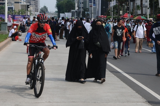 Warga Tetap Berolahraga Meski Ada Aksi Reuni 212