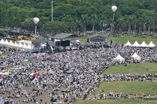 Pandangan Udara Lautan Massa Reuni 212