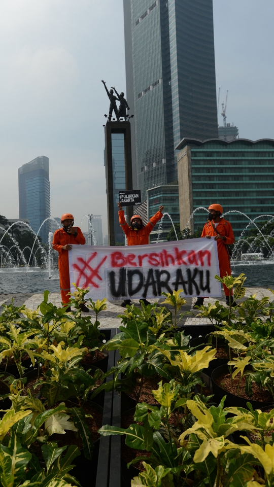 Sejumlah Aktivis Ajak Warga Perbaiki Kualitas Udara Jakarta di HI
