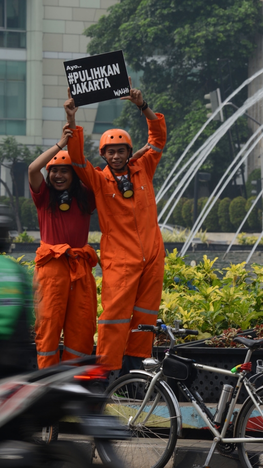 Sejumlah Aktivis Ajak Warga Perbaiki Kualitas Udara Jakarta di HI