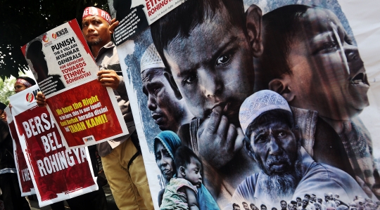 Bela Rohingya, Massa Geruduk Kedubes Myanmar