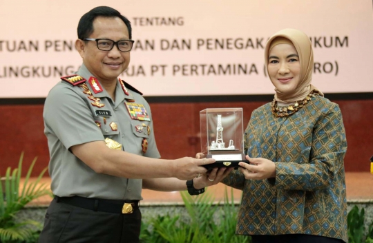 Polri dan Pertamina Teken Kerjasama Bantuan Pengamanan dan Penegakan Hukum