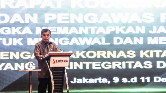 Wapres Jusuf Kalla Buka Rakornas Bawaslu