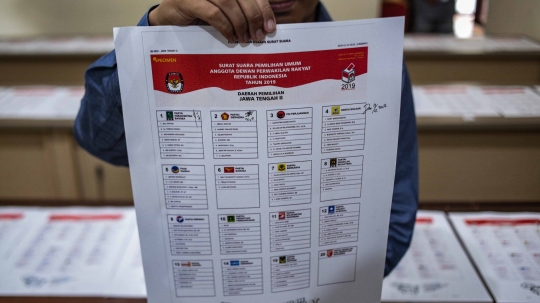 Validasi Nama Caleg di Surat Suara Pemilu 2019