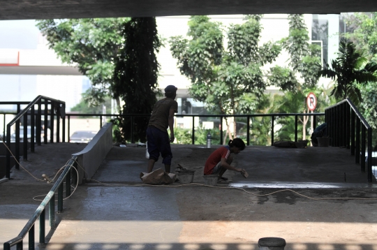 Menengok Pembangunan Skate Park di Kolong Flyover Slipi