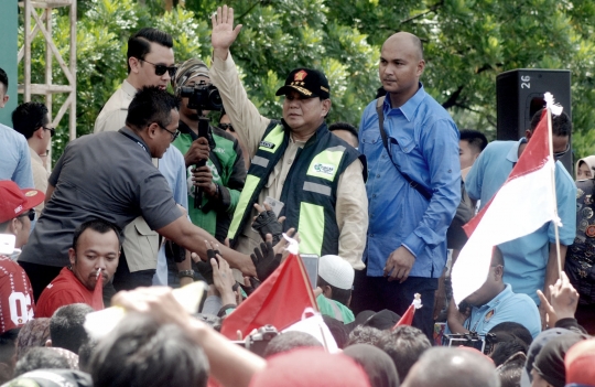 Ribuan Ojek Online Deklarasi Dukung Prabowo-Sandiaga