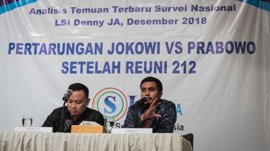 Survei LSI terkait Pertarungan Jokowi vs Prabowo Usai Reuni 212
