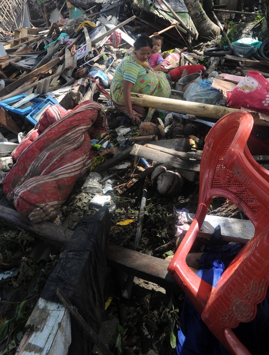 Luluh Lantak Wilayah Sumur Ujung Kulon Usai Diterjang Tsunami