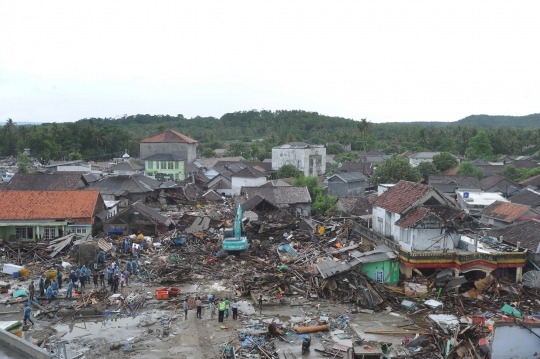 Pantauan Udara Kerusakan Paling Parah Akibat Tsunami Selat Sunda