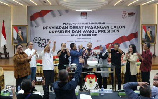 Ketua KPU Pimpin Pengundian dan Penetapan Penyiaran Debat Calon Presiden