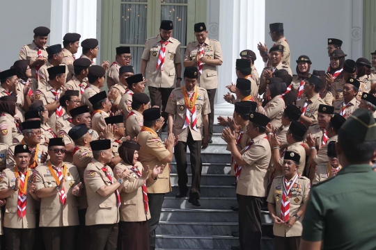 Presiden Jokowi Lantik Budi Waseso Jadi Ketua Kwarnas Pramuka