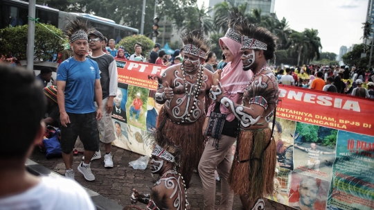 Eks Pekerja PT Freeport Indonesia Gelar Aksi Unjuk Rasa Saat CFD