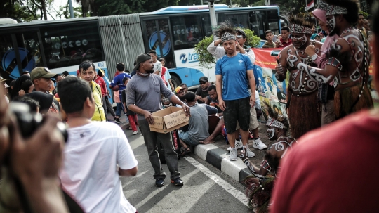 Eks Pekerja PT Freeport Indonesia Gelar Aksi Unjuk Rasa Saat CFD