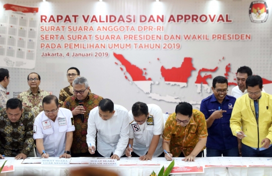 Sah, Surat Suara Pilpres 2019 Resmi Divalidasi dan Disetujui