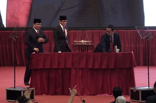 Prabowo-Sandiaga Sampaikan Pidato Kebangsaan