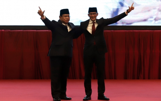 Prabowo-Sandiaga Sampaikan Pidato Kebangsaan