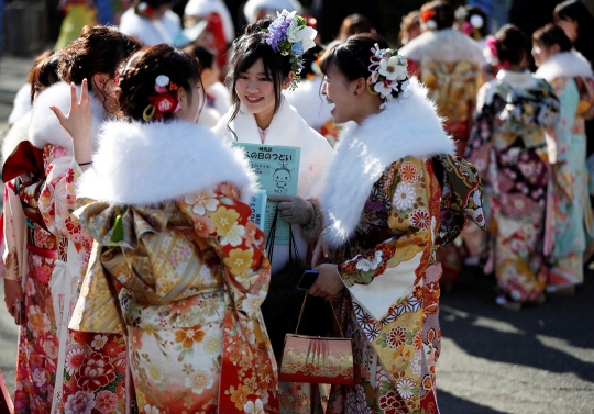 Kegembiraan Gadis-Gadis Jepang Rayakan Hari Kedewasaan