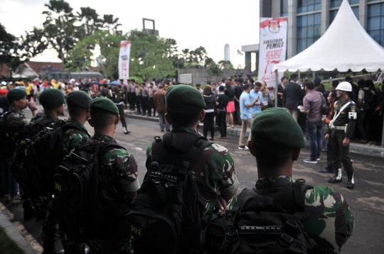 TNI-Polri Amankan Debat Capres di Bidakara