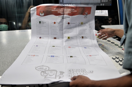 Intip Proses Pencetakan Surat Suara untuk Pemilu Legislatif 2019