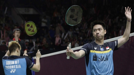 Melalui 3 Set, Kevin Sanjaya / Marcus Gideon Melangkah ke 16 Besar