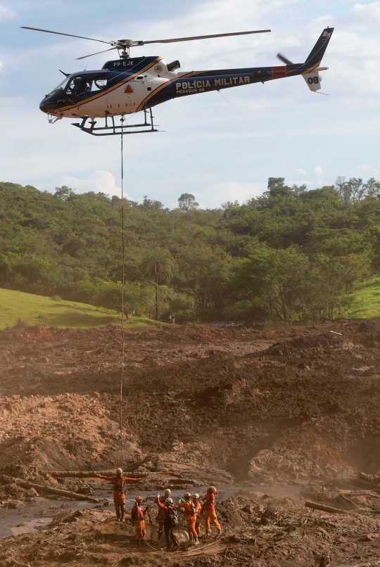 Dramatisnya Penyelamatan Sapi dari Lokasi Bendungan Jebol di Brasil