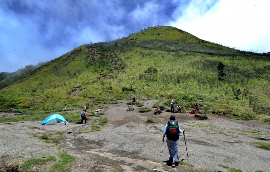 Libur Kejepit Imlek Dimanfaatkan Warga Mendaki Merbabu