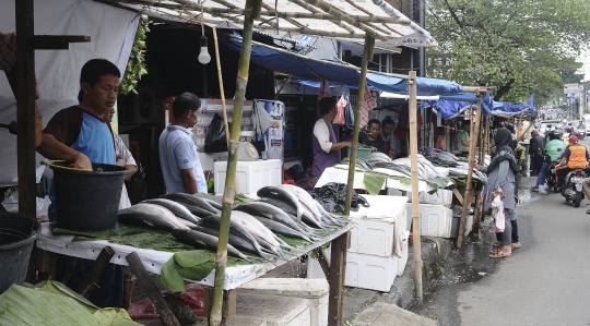 Jelang Imlek, Pedagang Bandeng Menjamur di Rawa Belong