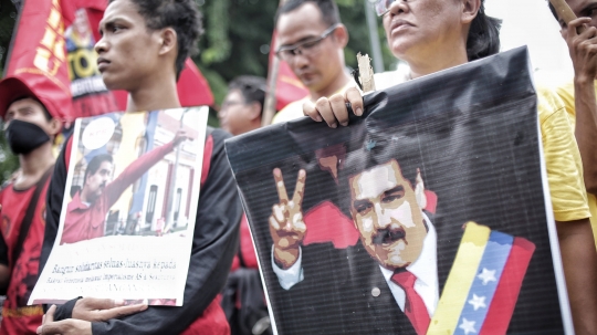 Demo Kecam Intervensi AS Terhadap Venezuela