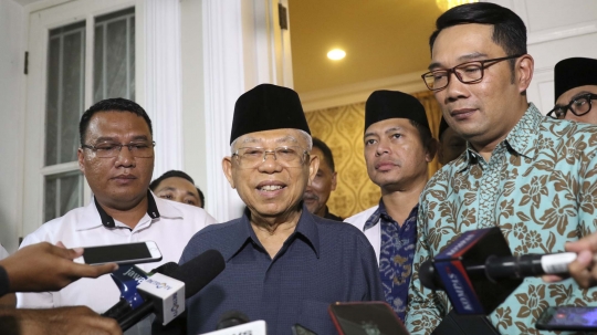 Ridwan Kamil Sambangi Kediaman Ma'ruf Amin