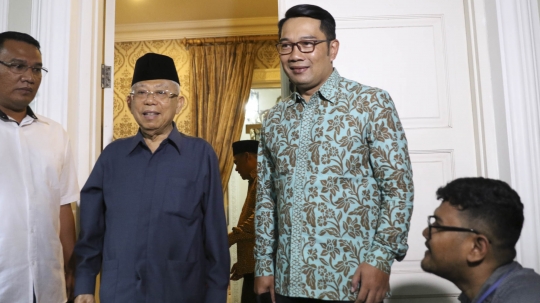 Ridwan Kamil Sambangi Kediaman Ma'ruf Amin