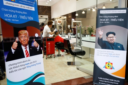 Barbershop Vietnam Ini Gratiskan Cukur Rambut Mirip Kim Jong-un dan Trump