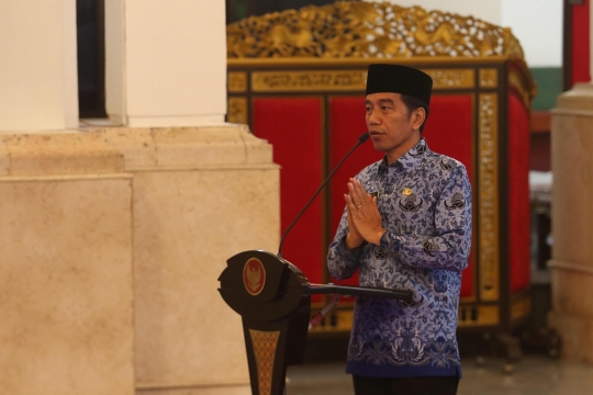 Presiden Jokowi Buka Rakernas Korpri di Istana