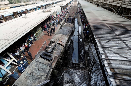 Kereta Terbakar di Mesir, 20 Orang Tewas dan 40 Luka-luka