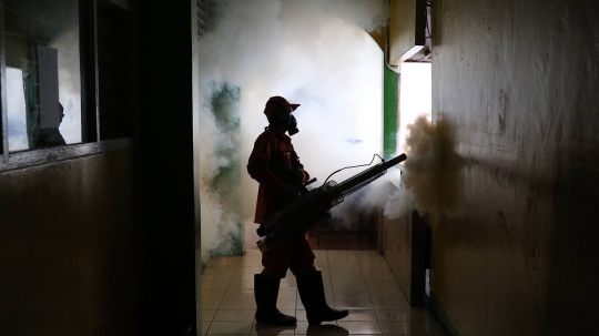 Berantas DBD, Petugas Asapi Rumah Warga Tebet
