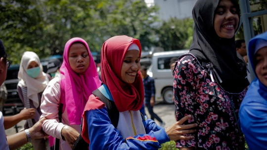 Aksi Damai Himpunan Disabilitas Netra Indonesia di Kemensos