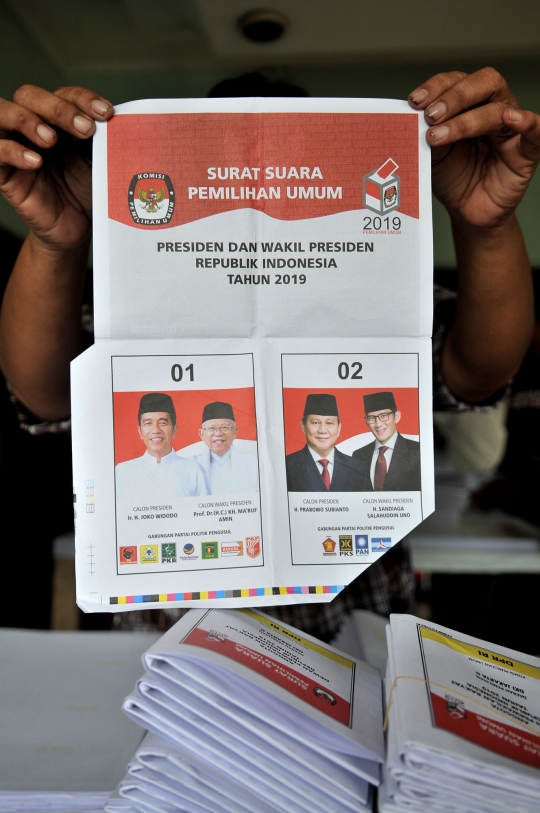 Kondisi Surat Suara Pemilu 2019 Rusak