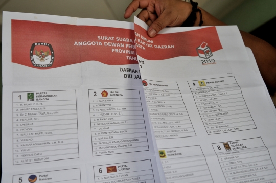 Kondisi Surat Suara Pemilu 2019 Rusak