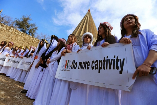 Kegiatan Wanita-wanita Cantik Yazidi di Hari Perempuan Internasional