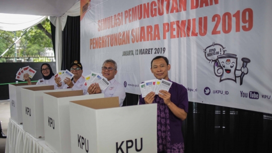 KPU Gelar Simulasi Pemungutan Suara