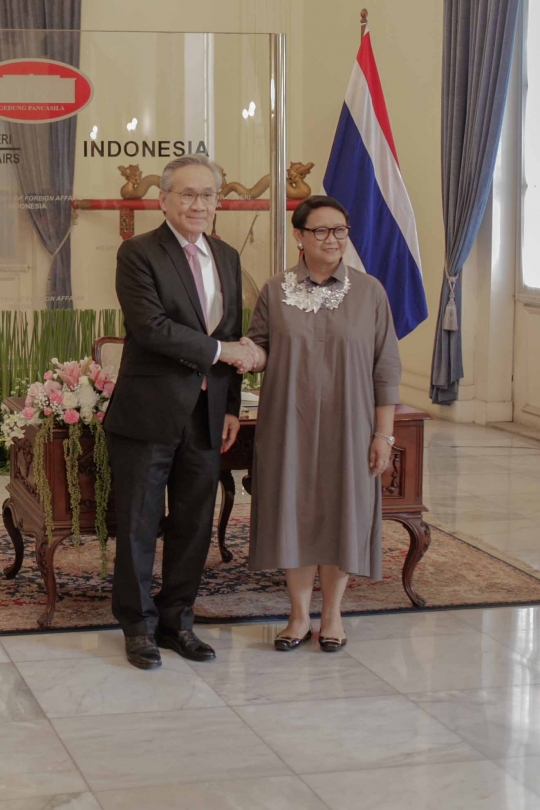 Menteri Retno Terima Kunjungan Menlu Thailand di Gedung Pancasila