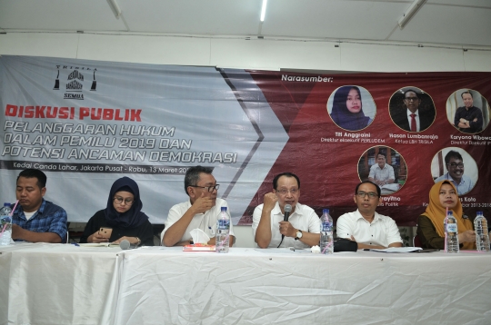 Diskusi 'Pelanggaran Hukum dalam Pemilu 2019 dan Potensi Ancaman Demokrasi'