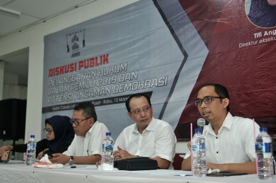 Diskusi 'Pelanggaran Hukum dalam Pemilu 2019 dan Potensi Ancaman Demokrasi'