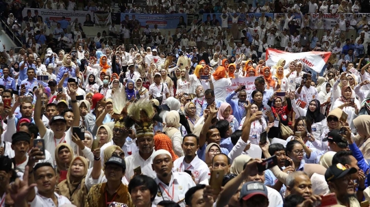 Prabowo Hadiri Pembekalan Relawan di Padepokan Silat TMII