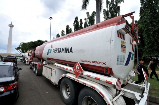 Ini Kondisi Dua Truk Tangki Pertamina yang Dibajak dan Dibawa ke Istana