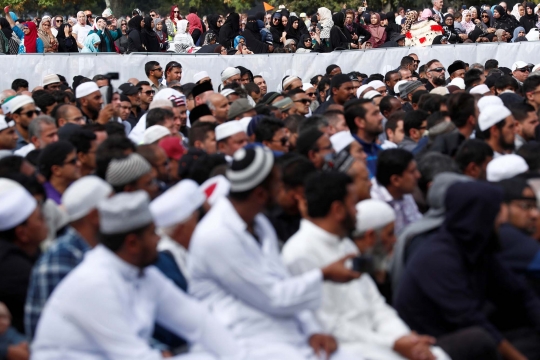 Salat Jumat Pertama di Masjid Al Noor Pascapenembakan Selandia Baru