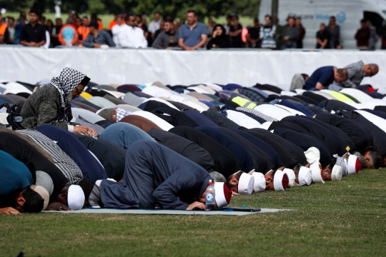 Salat Jumat Pertama di Masjid Al Noor Pascapenembakan Selandia Baru