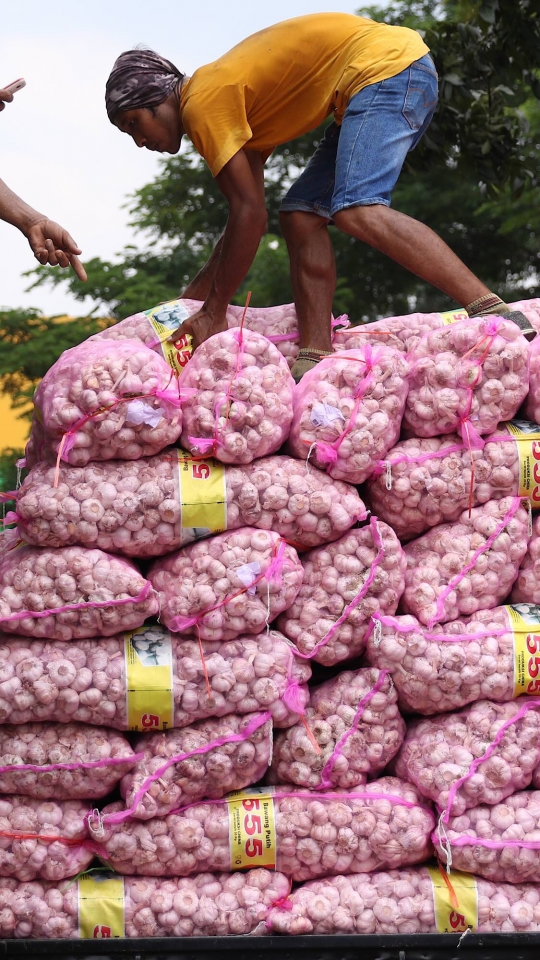 Harga Bawang Merah dan Bawang Putih Relatif Stabil di Pasar Kramat Jati